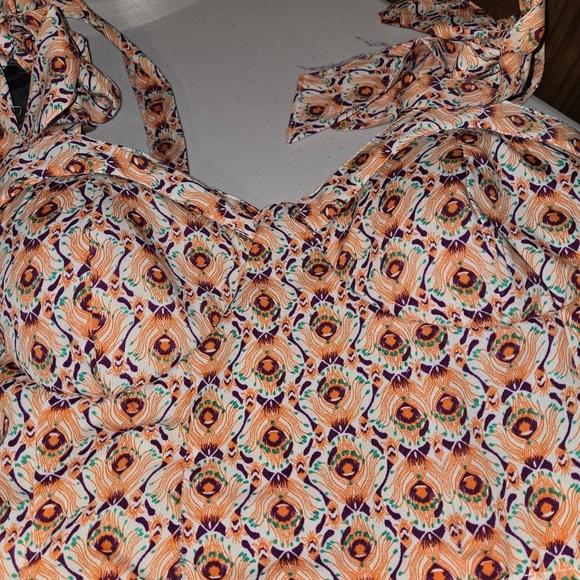 Floral Cami Dress in Orange and Purple - Picture 3 of 6